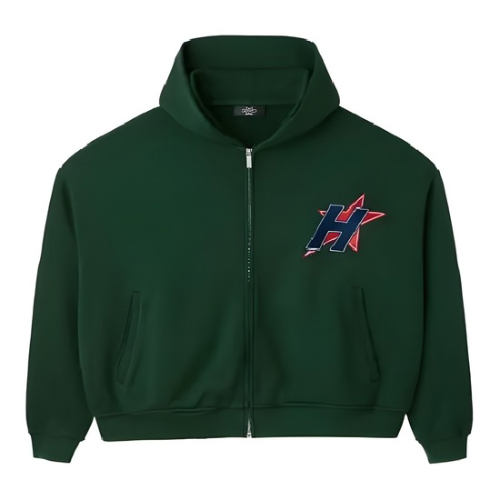 HAPPY MEMORIES DONT DIE HMDD H STAR GREEN ZIP UP HOODIE