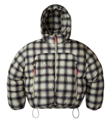 GOLD+VINTAGE GALLERY RASPBERRY HILLS PLAID PUFFER