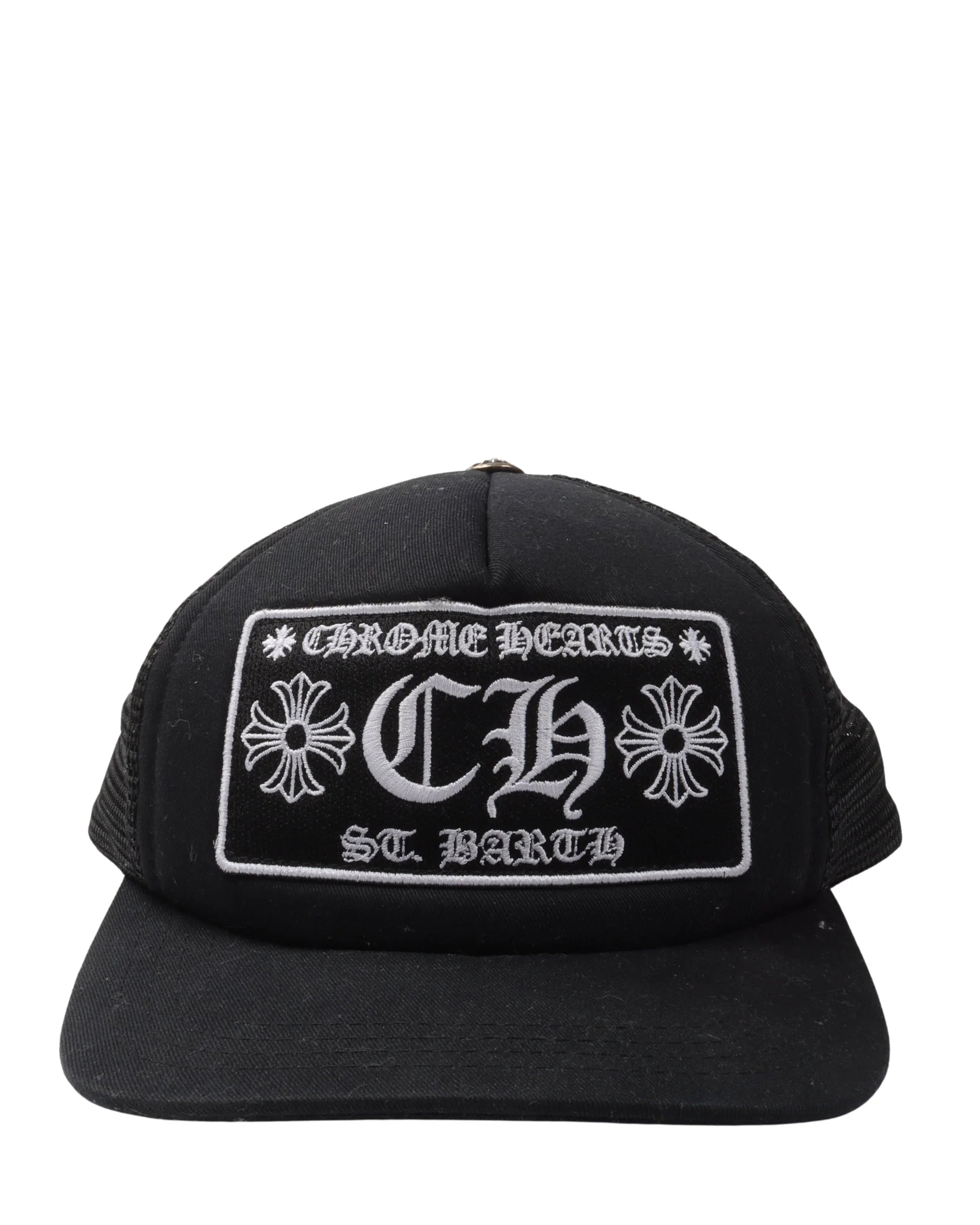 CHROME HEARTS CH LOGO ST BARTHS TRUCKER HAT