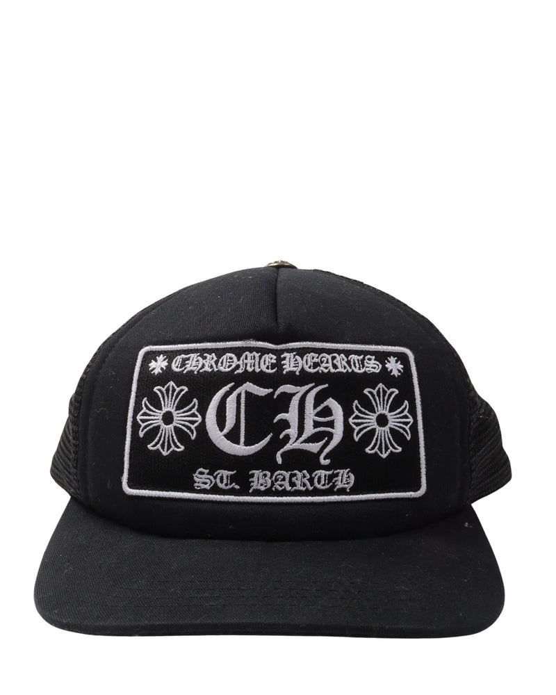 CHROME HEARTS CH LOGO ST BARTHS TRUCKER HAT