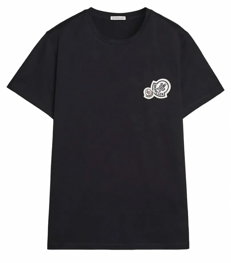 MONCLER DOUBLE LOGO PATCH TEE