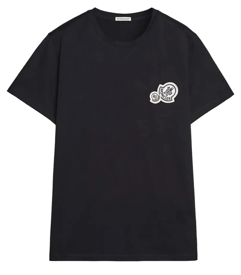 MONCLER DOUBLE LOGO PATCH TEE