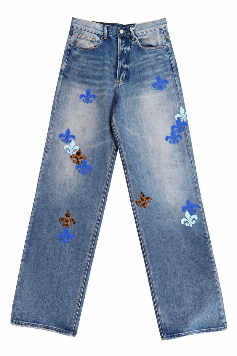 MNML ULTRA BAGGY FLEUR BLUE DENIM