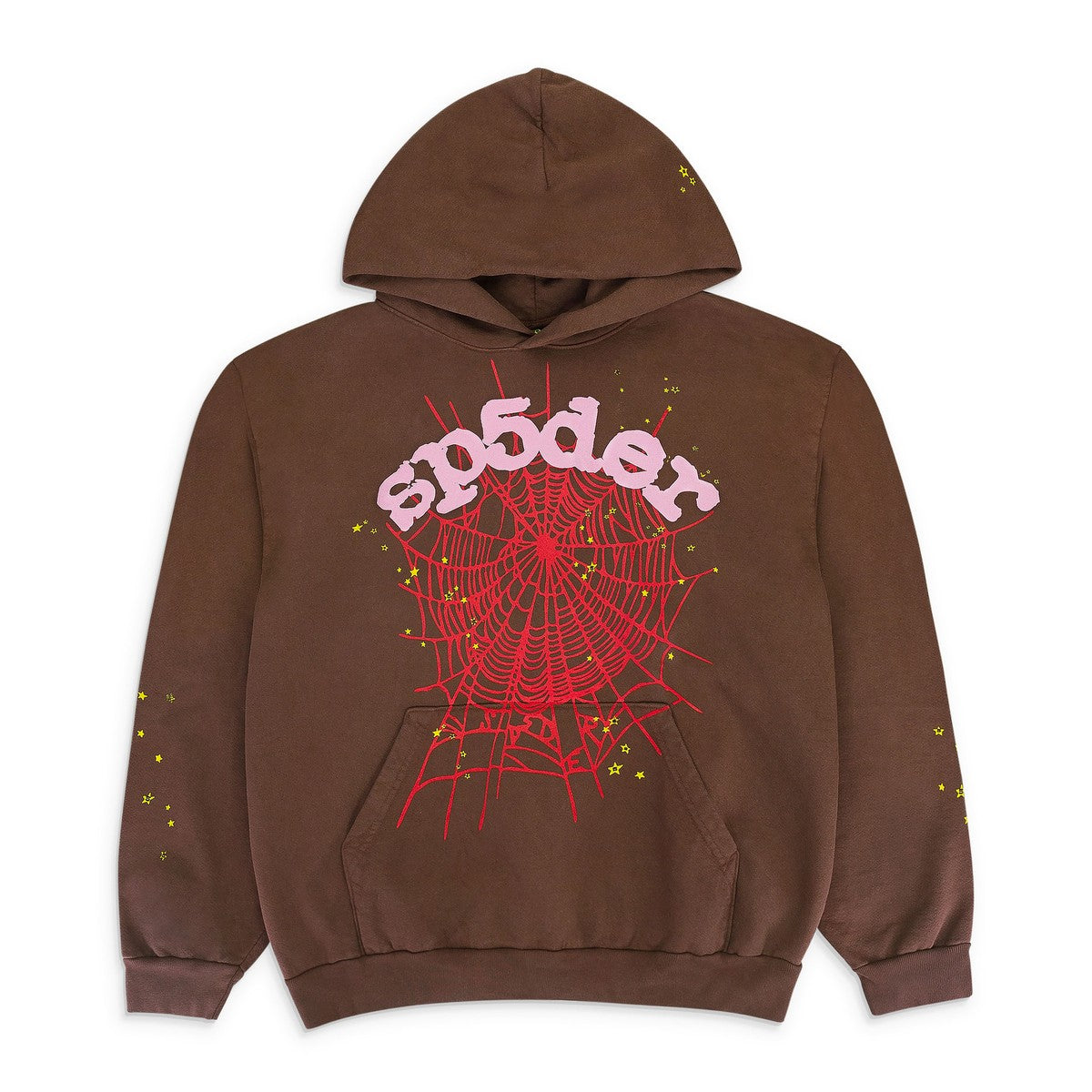 SP5DER WEB HOODIE BROWN