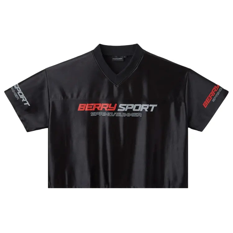 GOLD+VINTAGE GALLERY RASPBERRY HILLS BERRY SPORT JERSEY BLACK