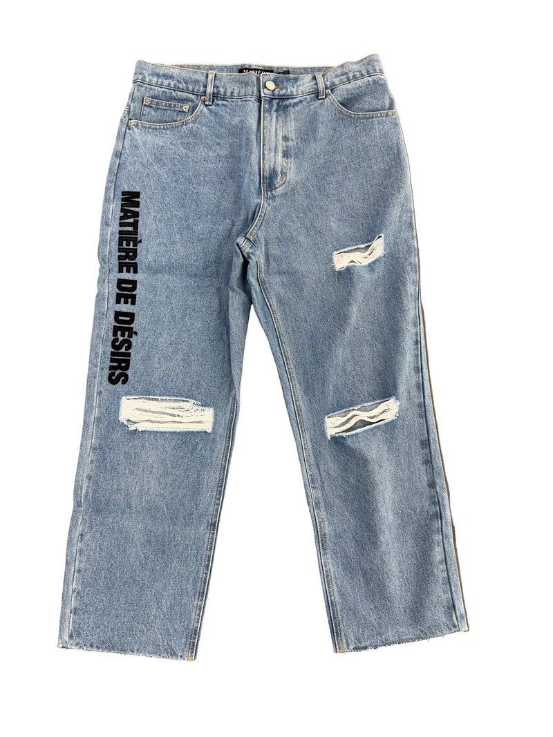 MATIÈRE DE DÉSIRS LOGO PATCH JEANS