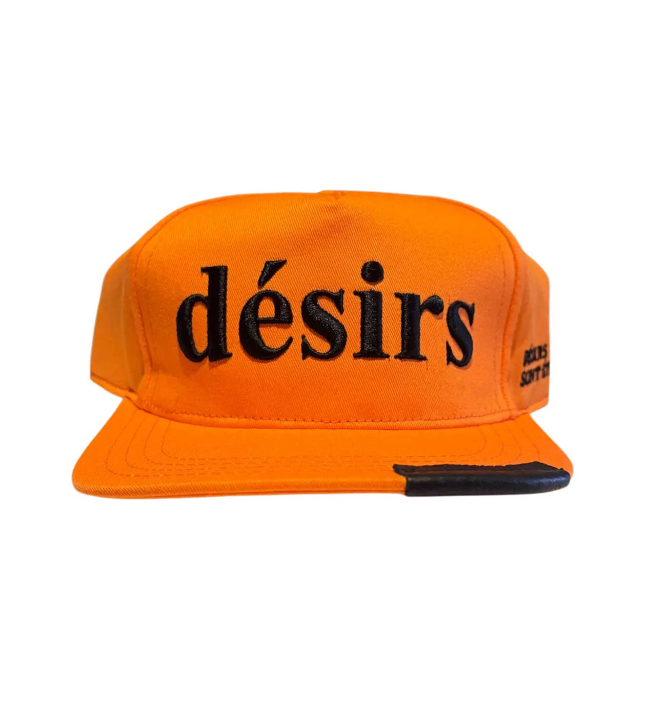 MATIÈRE DE DÉSIRS ORANGE LEATHER PATCH HAT