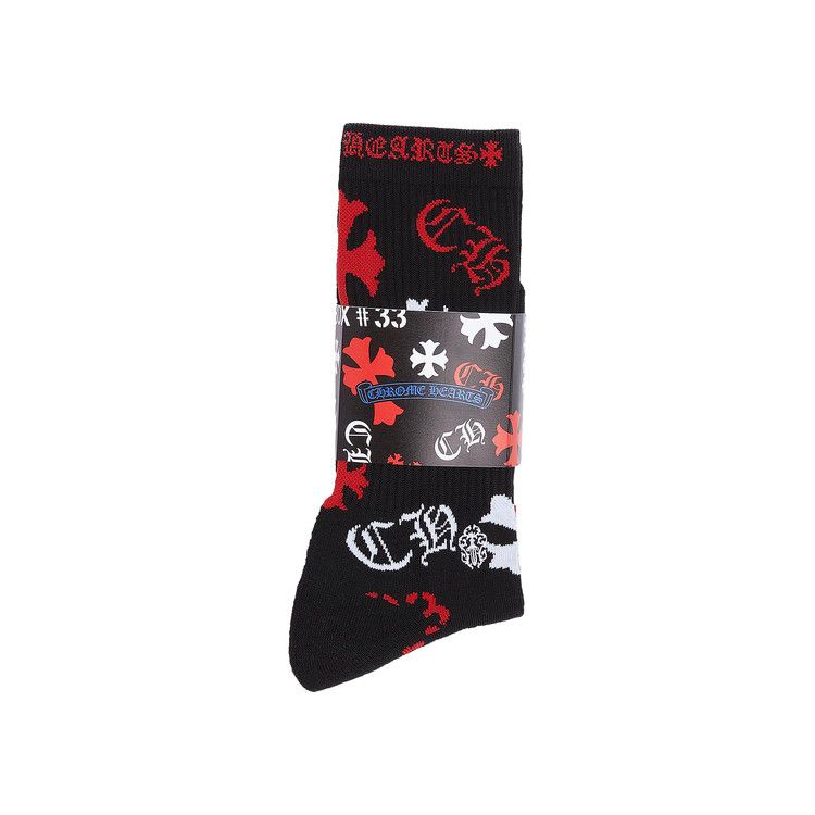 CHROME HEARTS STENCIL LOGO 3 PACK SOCKS