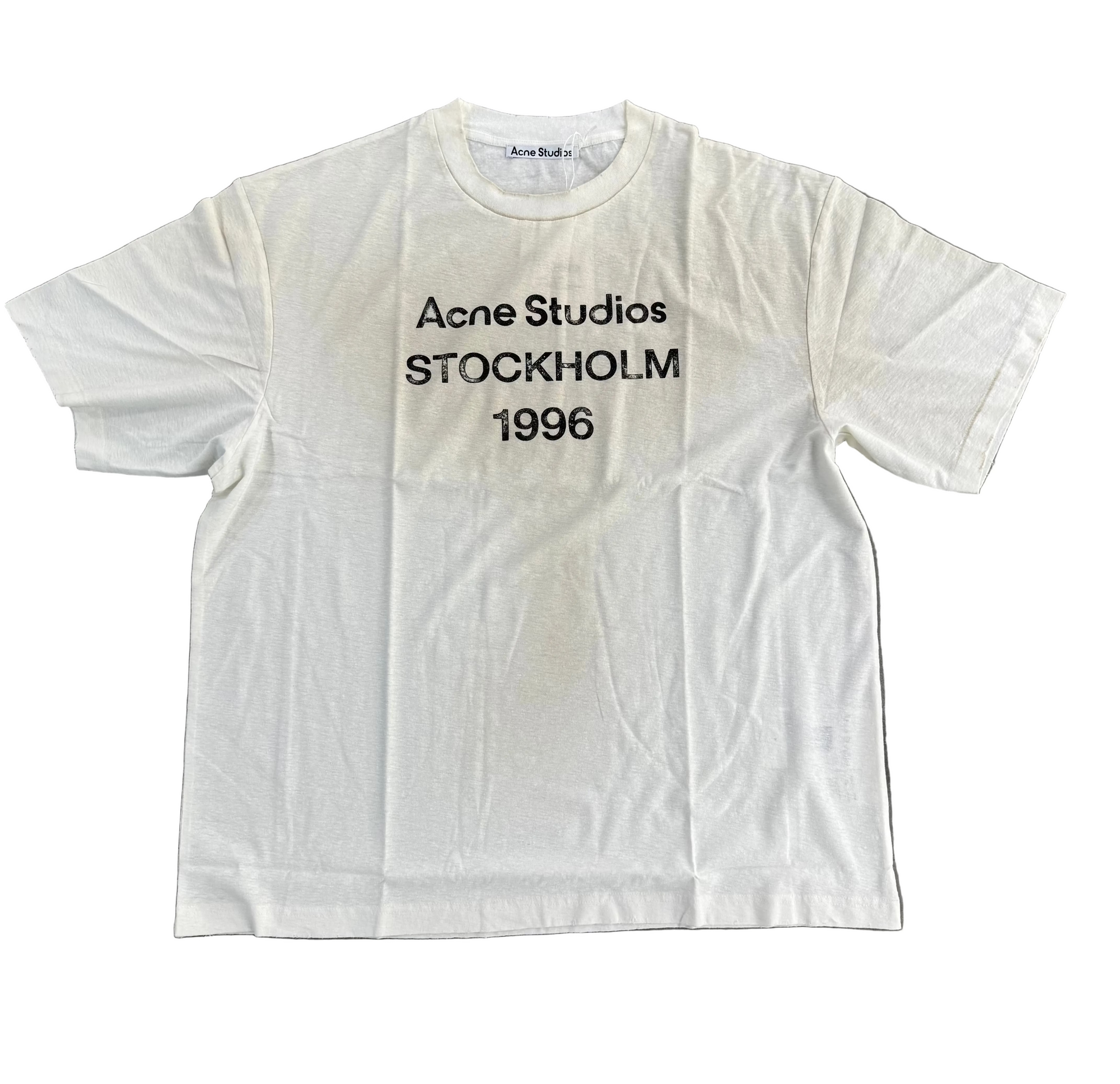 ACNE STUDIOS LOGO TEE WHITE
