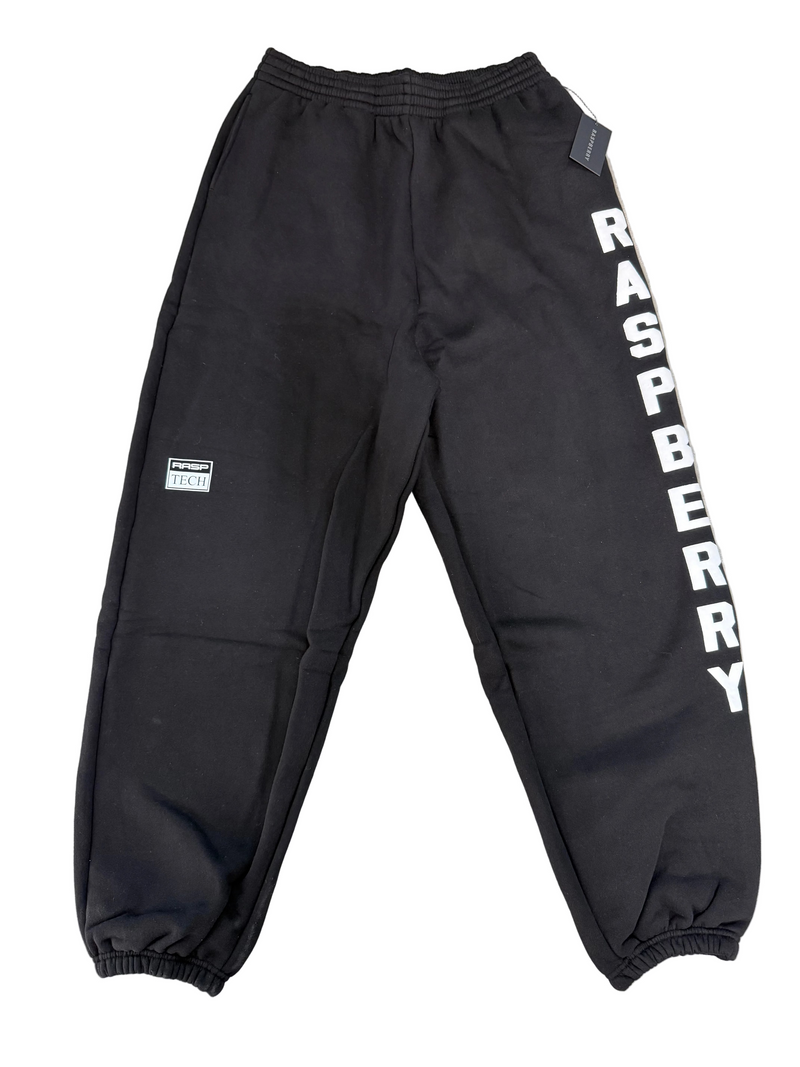 GOLD+VINTAGE GALLERY RASPBERRY HILLS WEEKDAY BAGGY BLACK SWEATPANTS