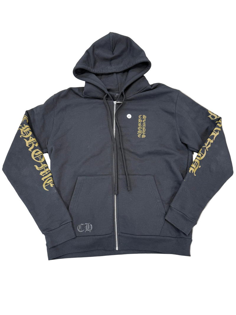 CHROME HEARTS VERTICAL LOGO ZIP UP OLIVE