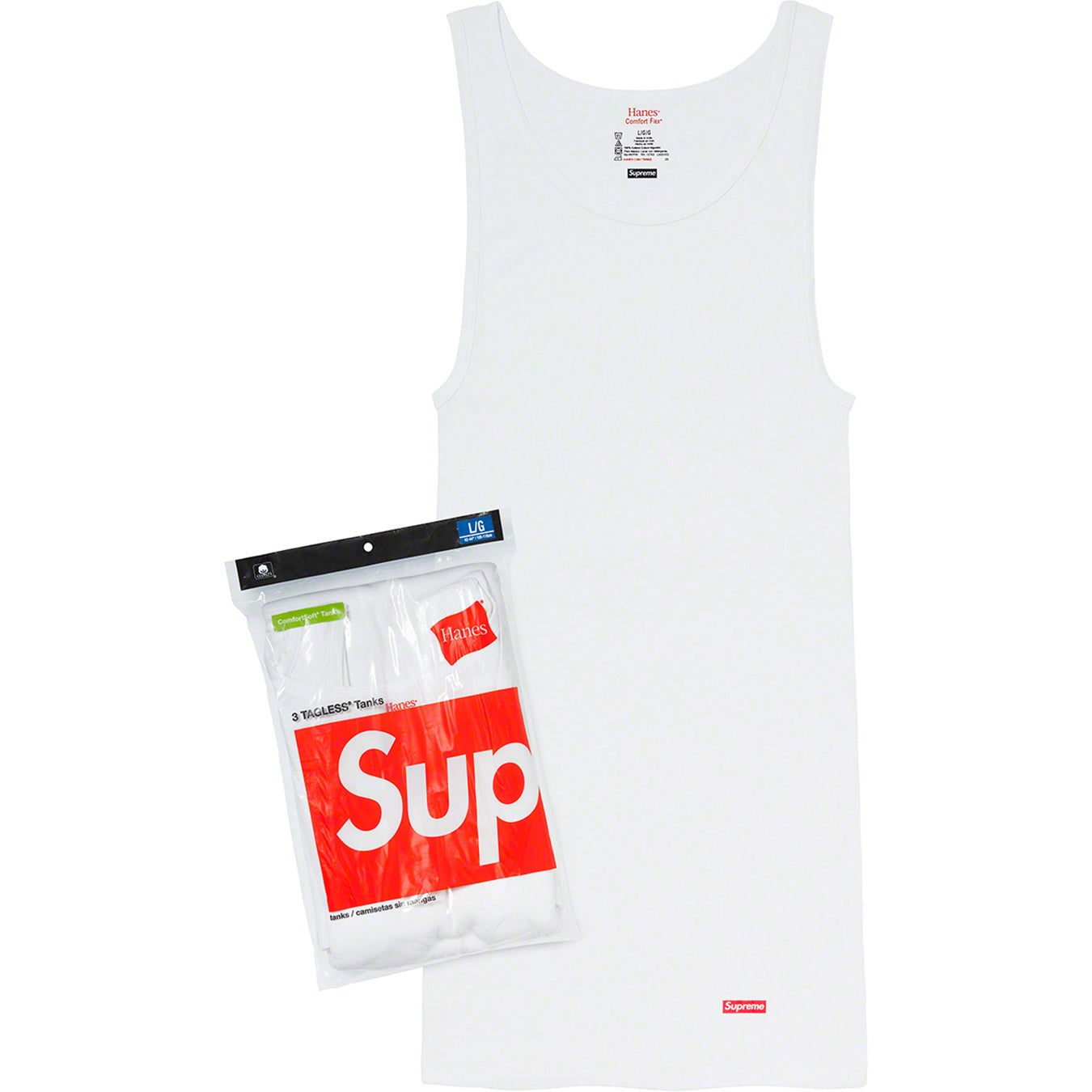 SUPREME TANK TOP WHITE 3PACK
