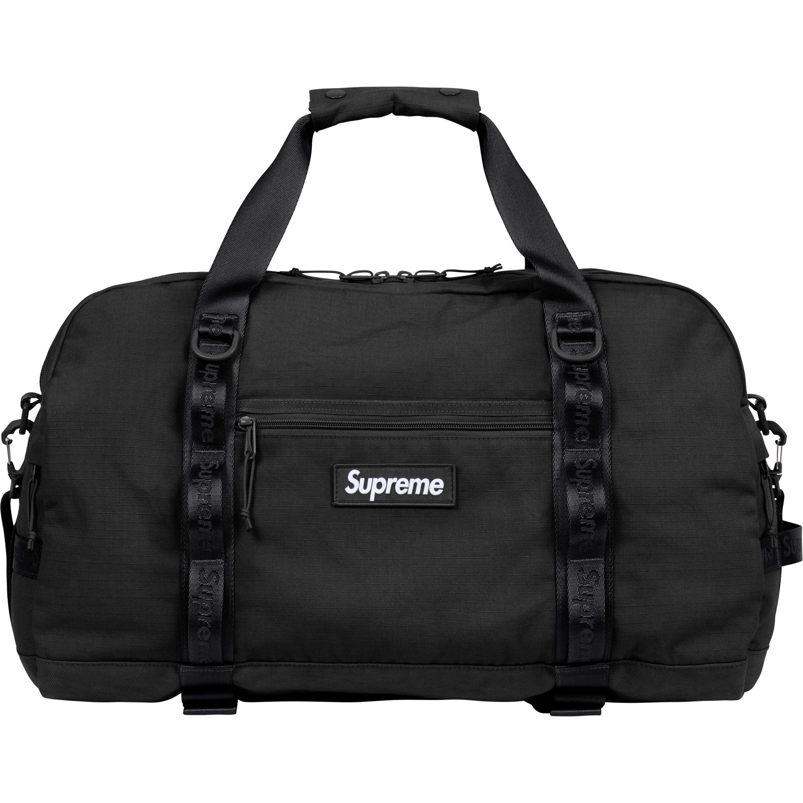 SUPREME BLACK DUFFLE BAG