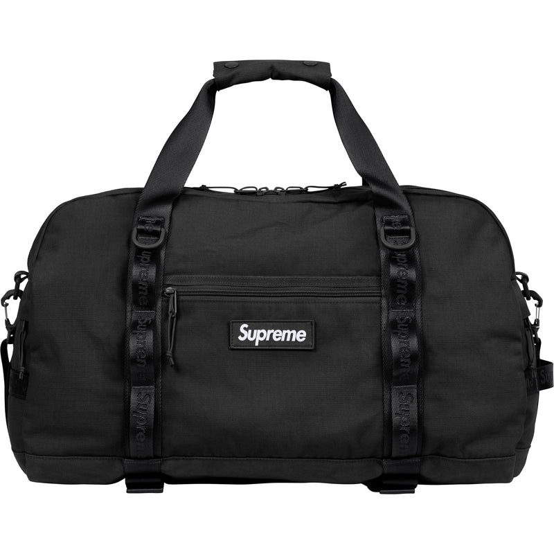 SUPREME BLACK DUFFLE BAG
