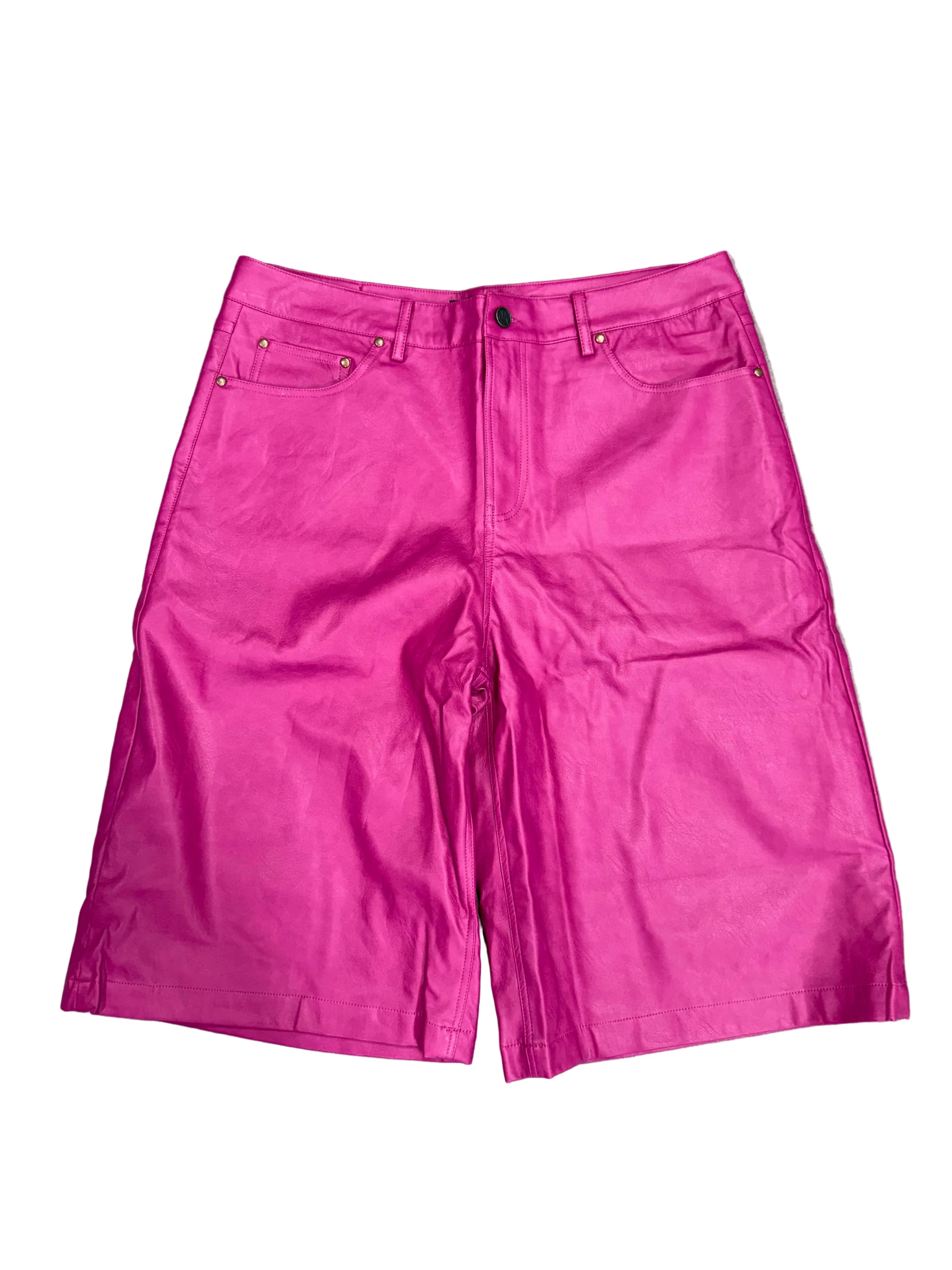 HIDDEN SEASON PINK LEATHER SHORTS