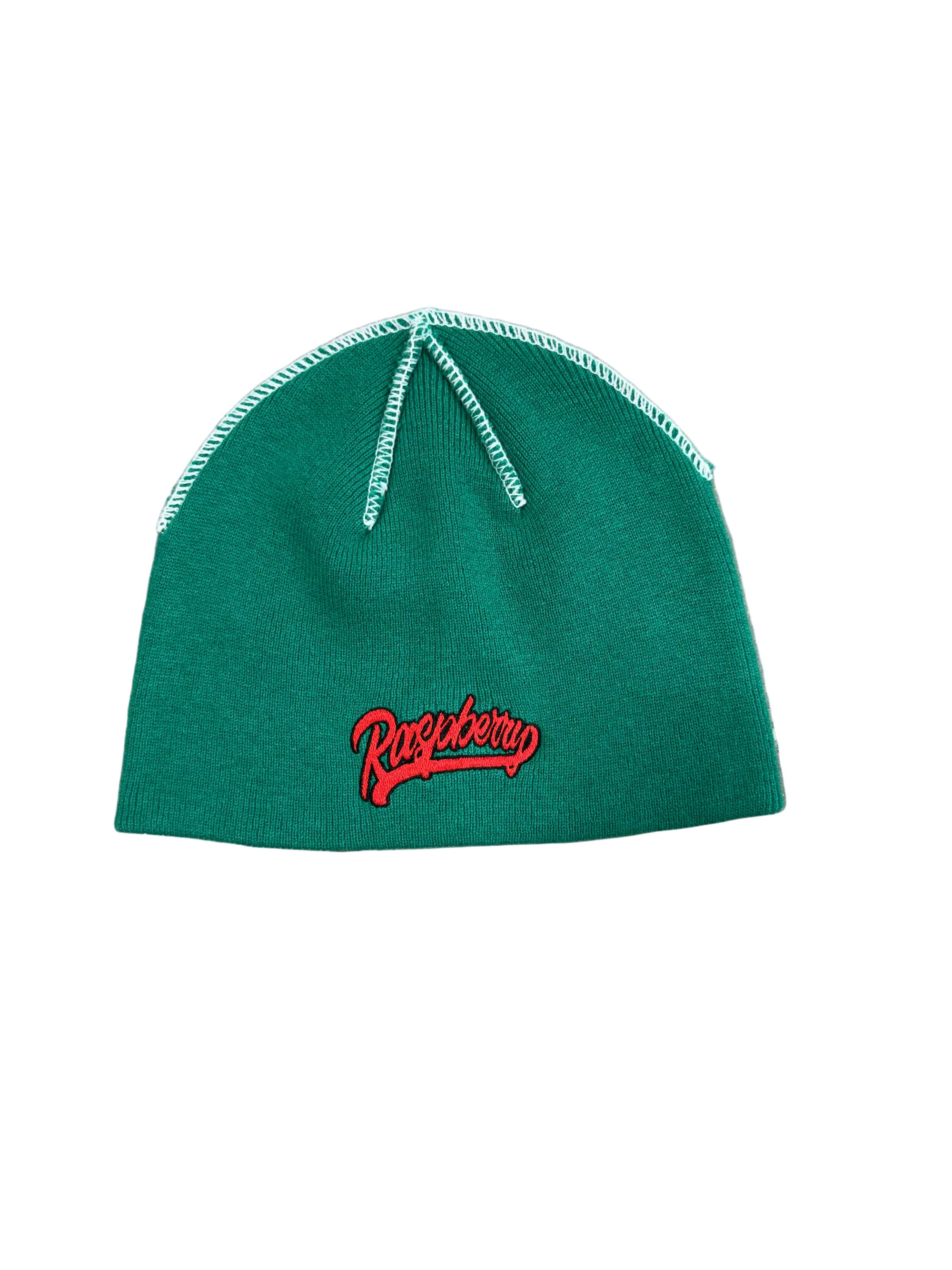GOLD+VINTAGE GALLERY RASPBERRY HILLS GREEN BEANIE