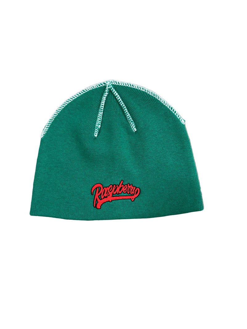GOLD+VINTAGE GALLERY RASPBERRY HILLS GREEN BEANIE