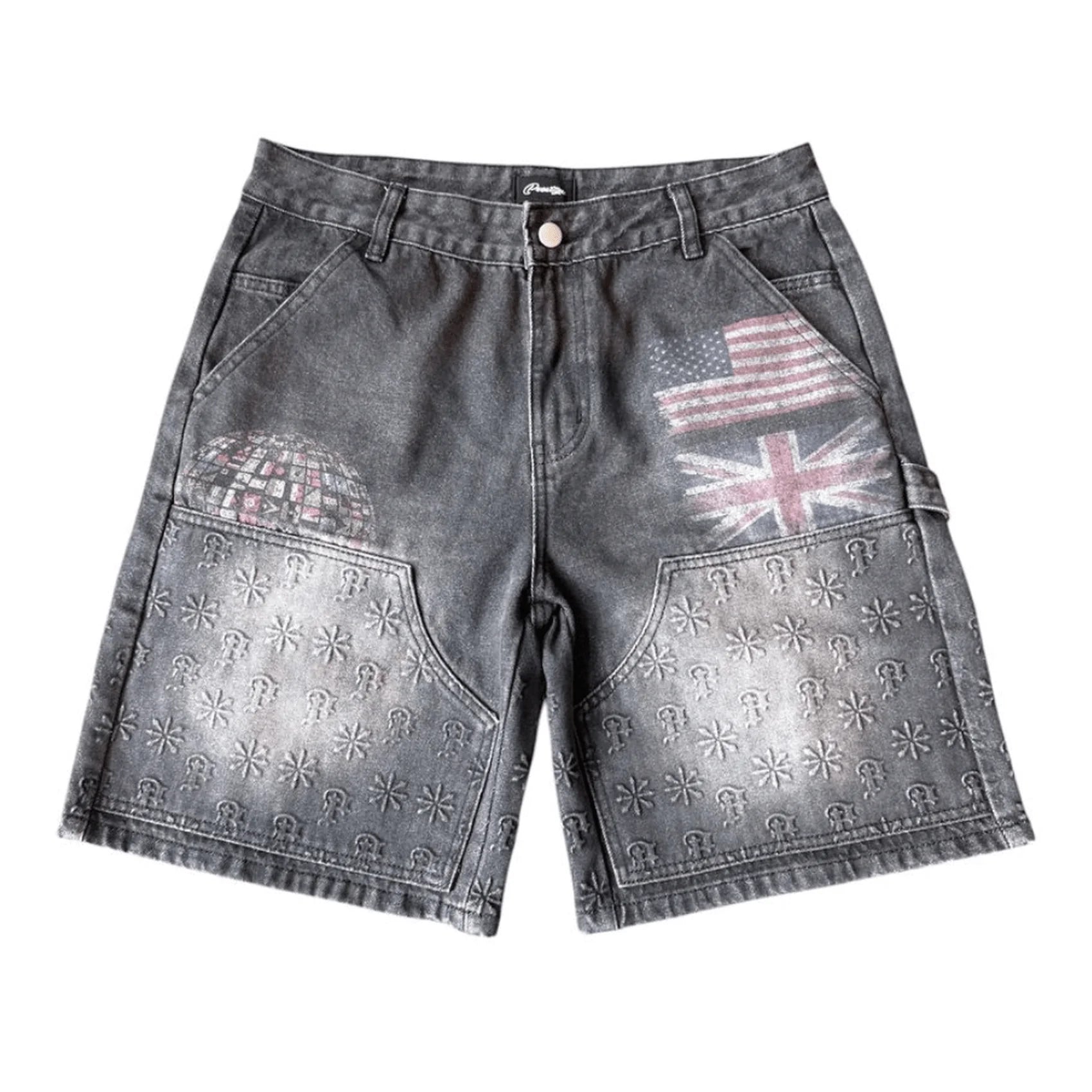 PRESTIGE EMBOSSED DENIM JORTS