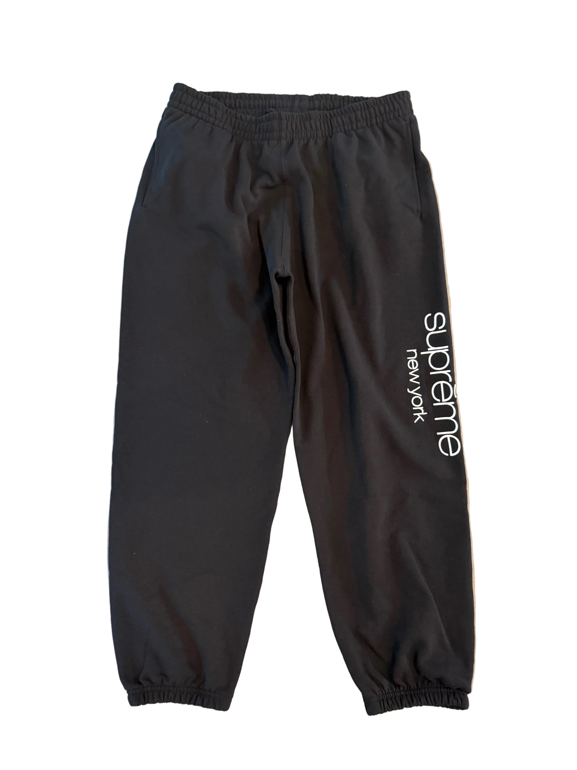 SUPREME CLASSIC LOGO BLACK SWEATPANTS