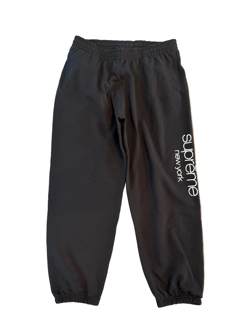 SUPREME CLASSIC LOGO BLACK SWEATPANTS