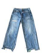 BETTER WITH AGE BLUE LOGO PRINT JEANS