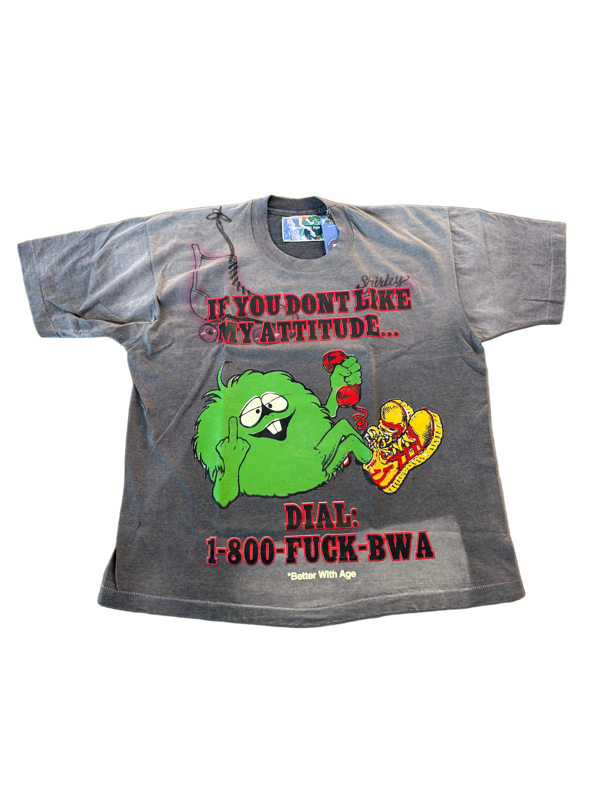 BETTER WITH AGE ATTITUDE GREY TEE