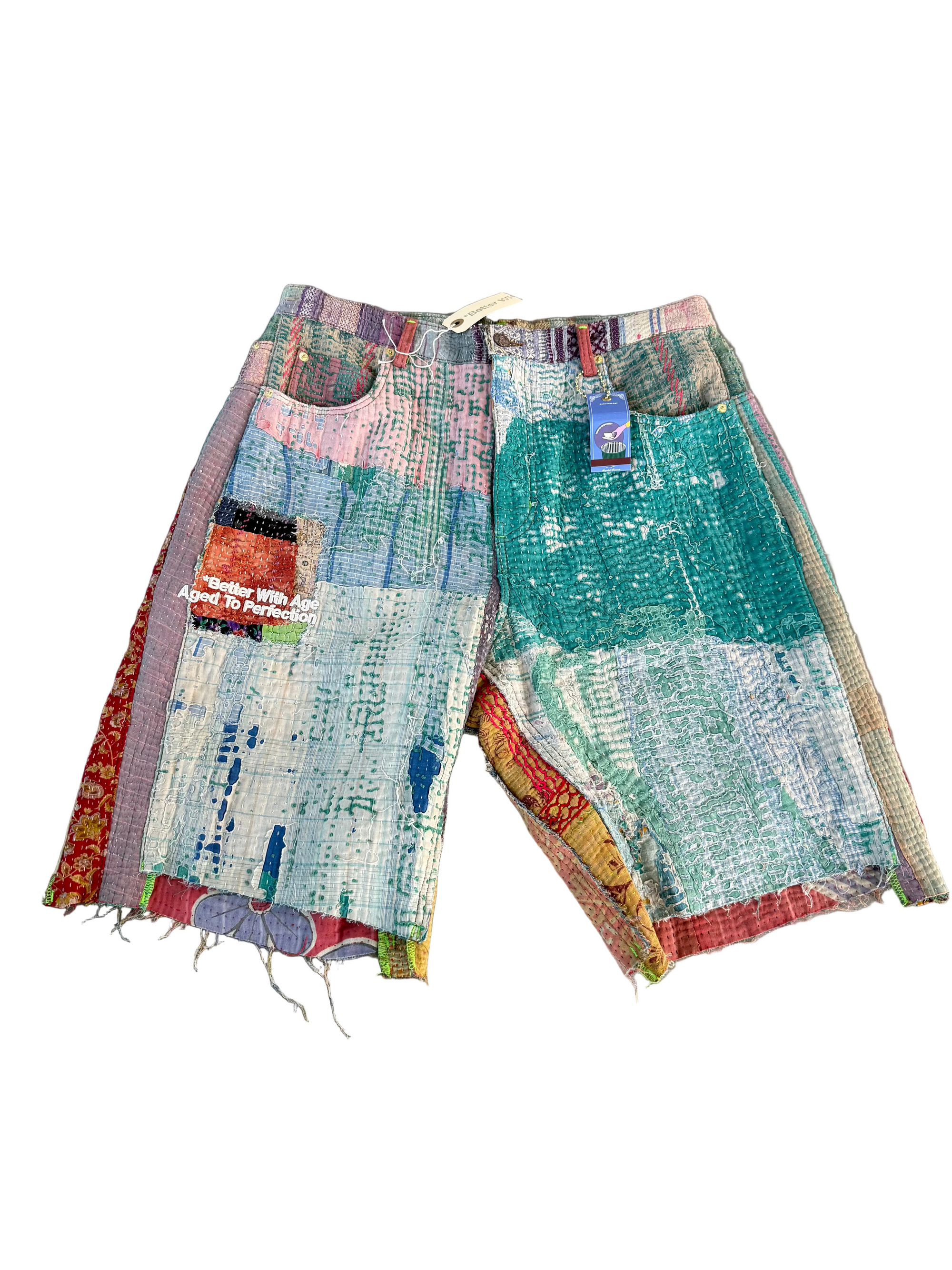 BETTER WITH AGE QUILTED SHORTS