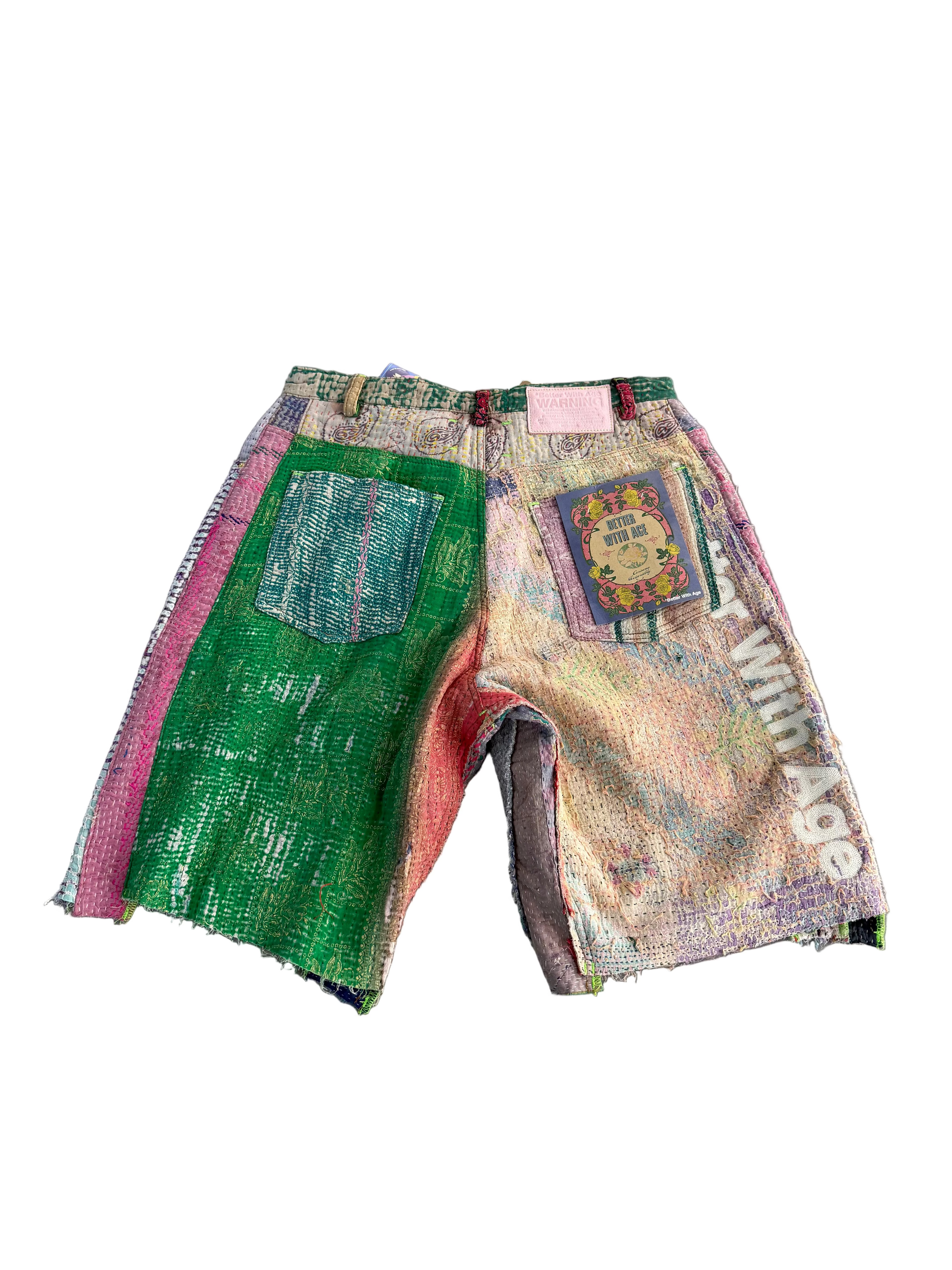 BETTER WITH AGE QUILTED SHORTS