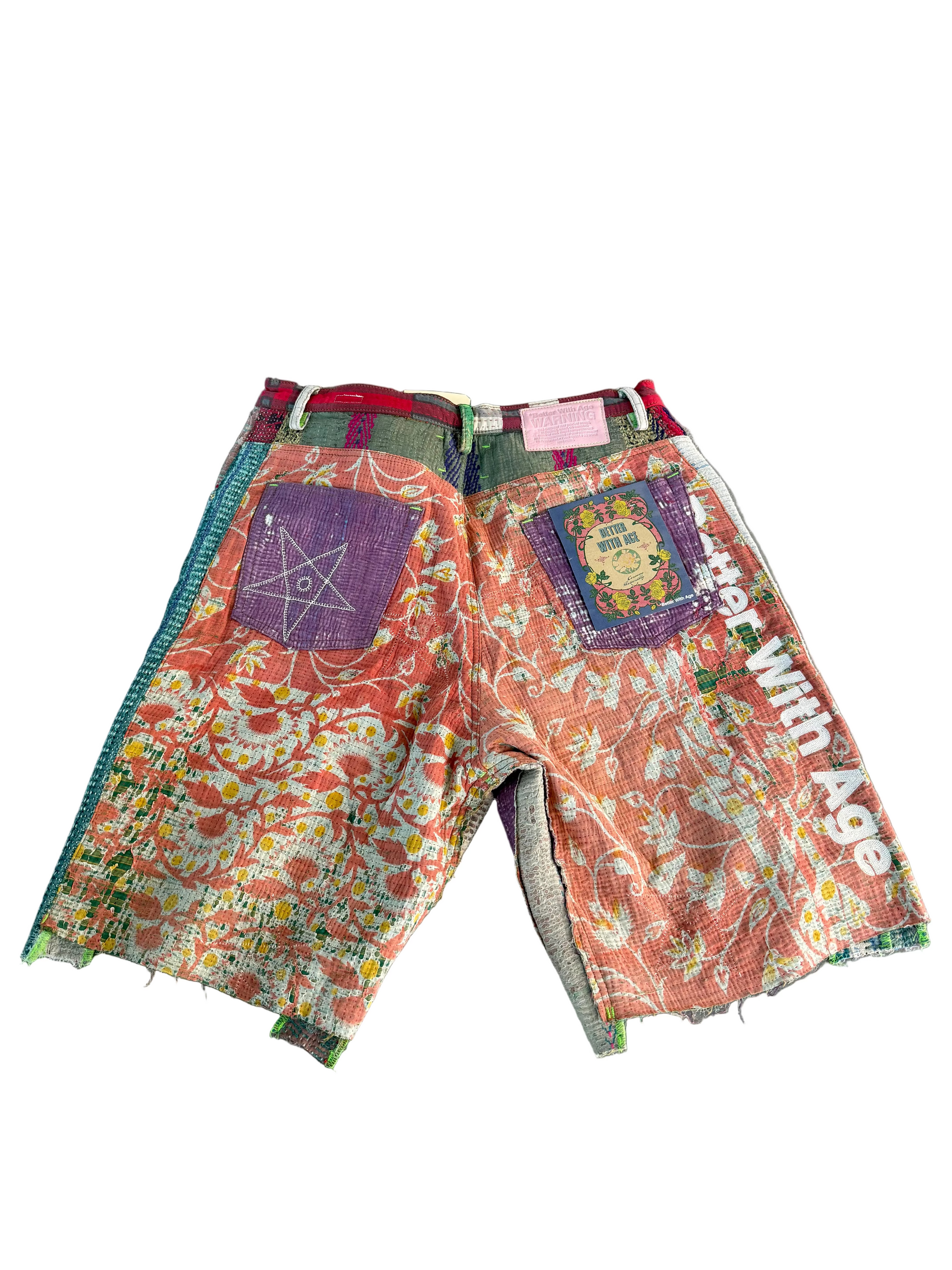 BETTER WITH AGE QUILTED SHORTS