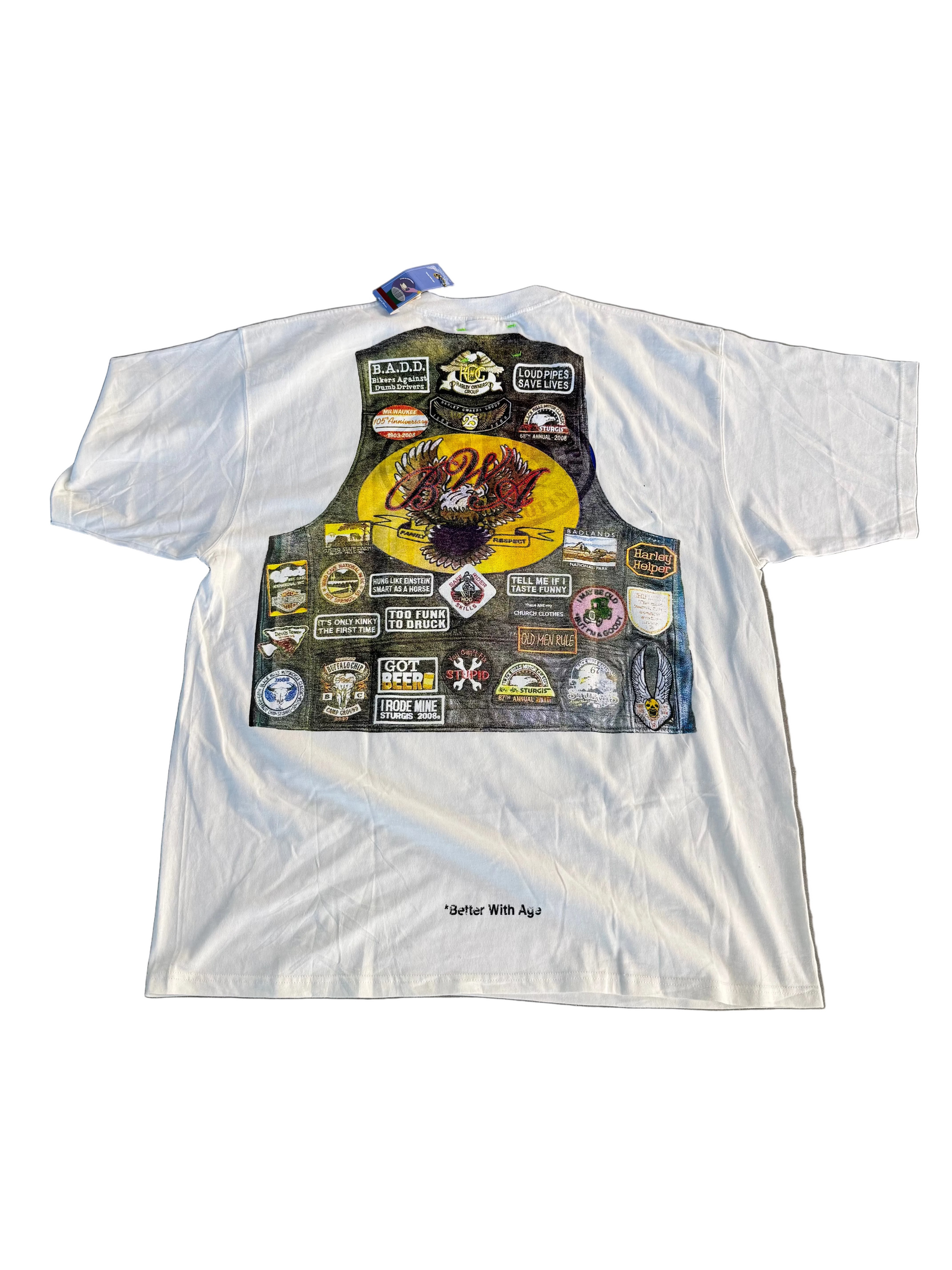 BETTER WITH AGE WHITE ROADIE TEE