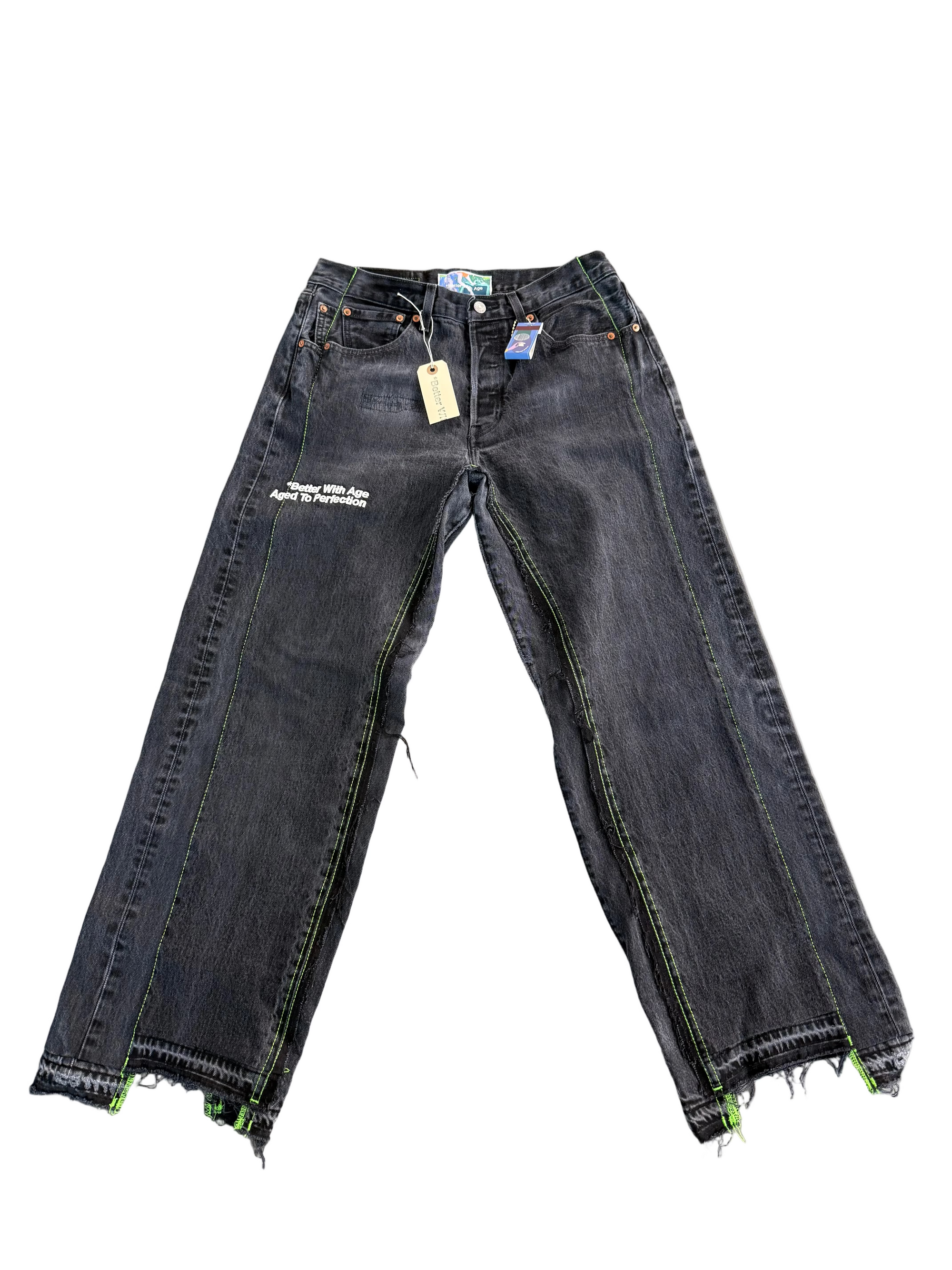 BETTER WITH AGE MONROE DENIM BLACK TROUSERS