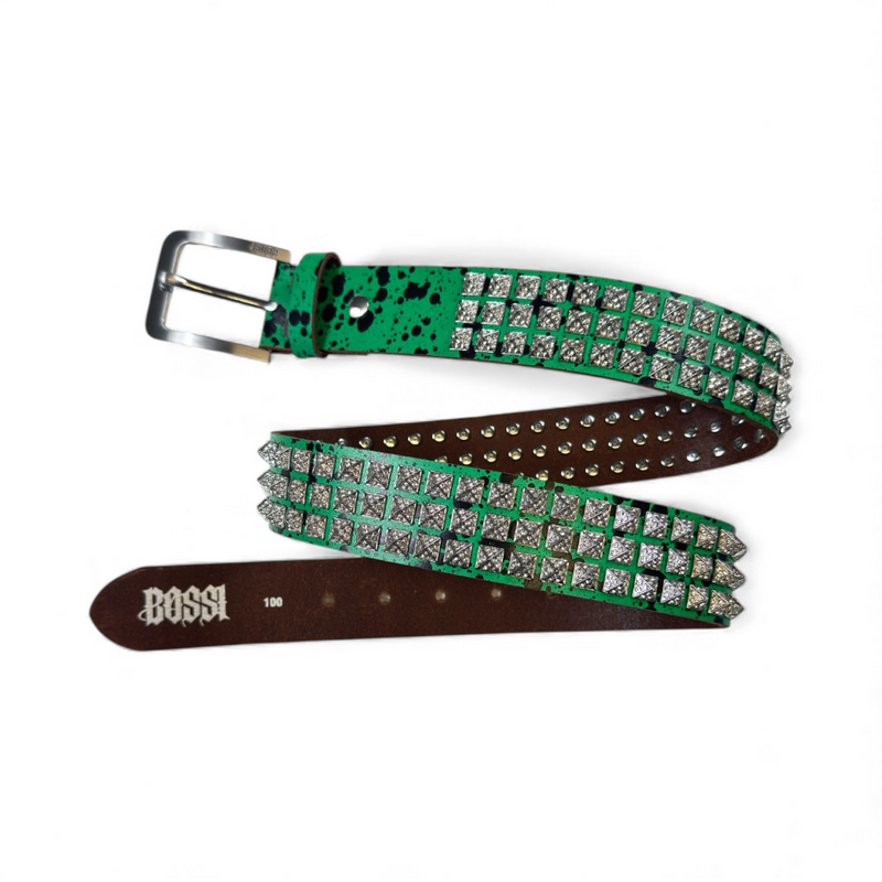BOSSI STUDDED GREEN BELT