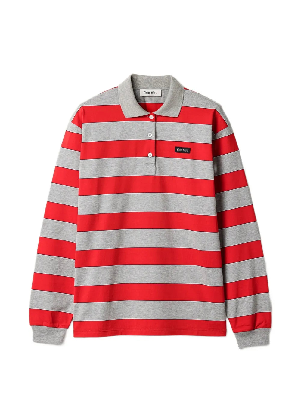 MIU MIU STRIPED POLO