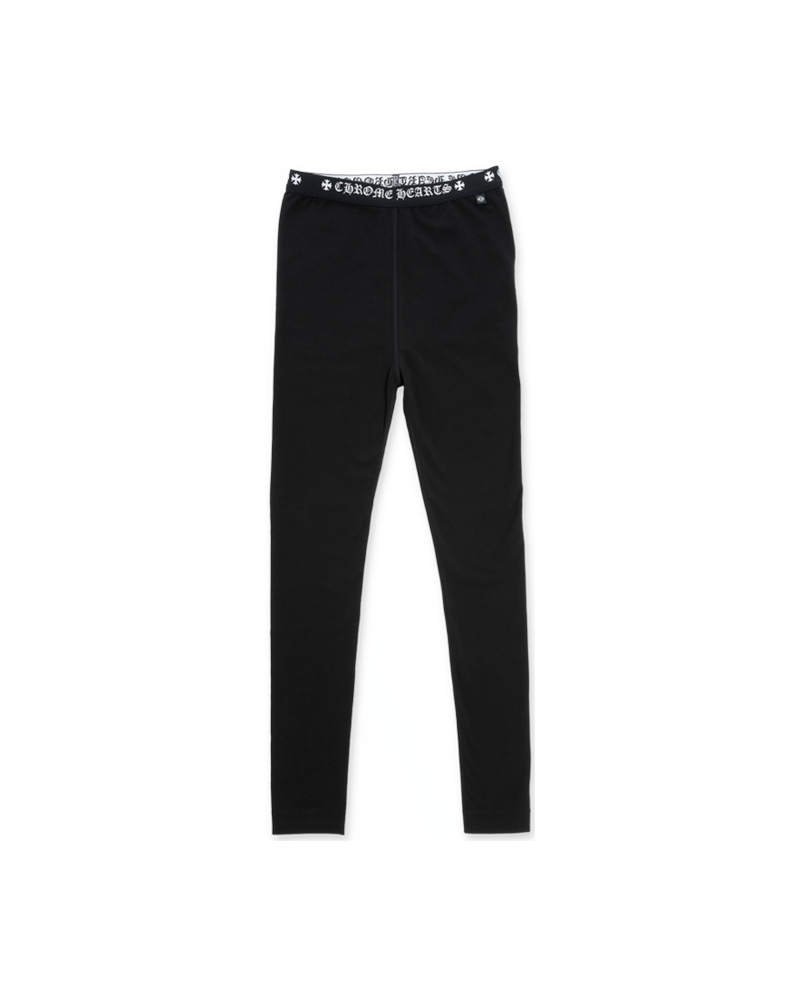 CHROME HEARTS BLACK LEGGINGS