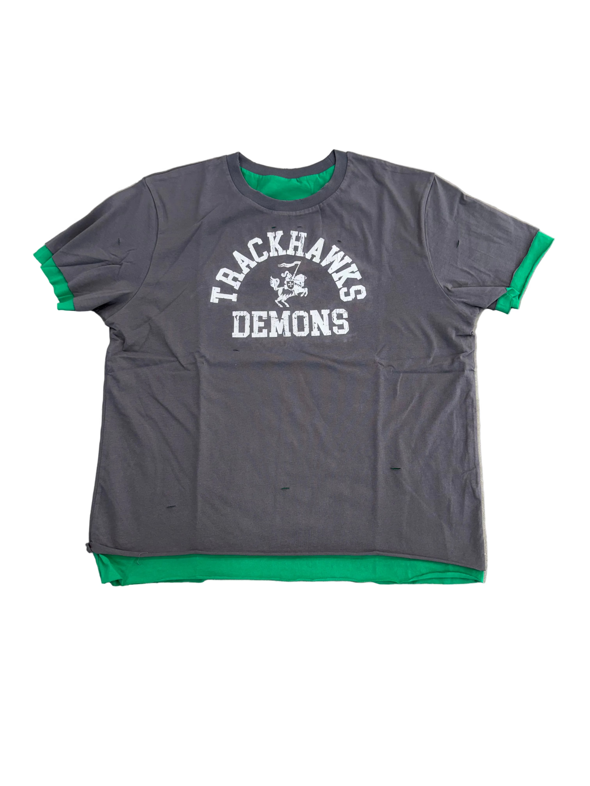 BRAVEST STUDIOS TRACKHAWKS & DEMONS GREY TEE