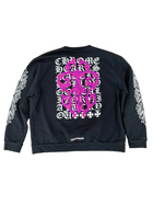 CHROME HEARTS PINK DAGGER EYE CHART CREWNECK SWEATSHIRT