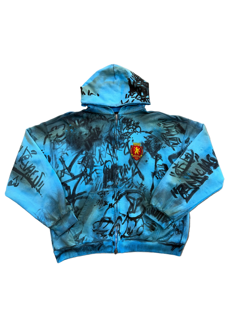 BALENCIAGA SKATER BLUE HOODIE