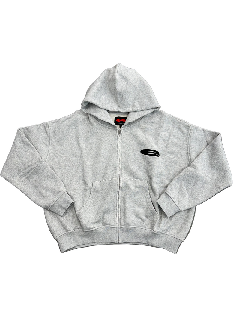 ETERNAL FLARE GREY GRIZZLY ZIP UP HOODIE