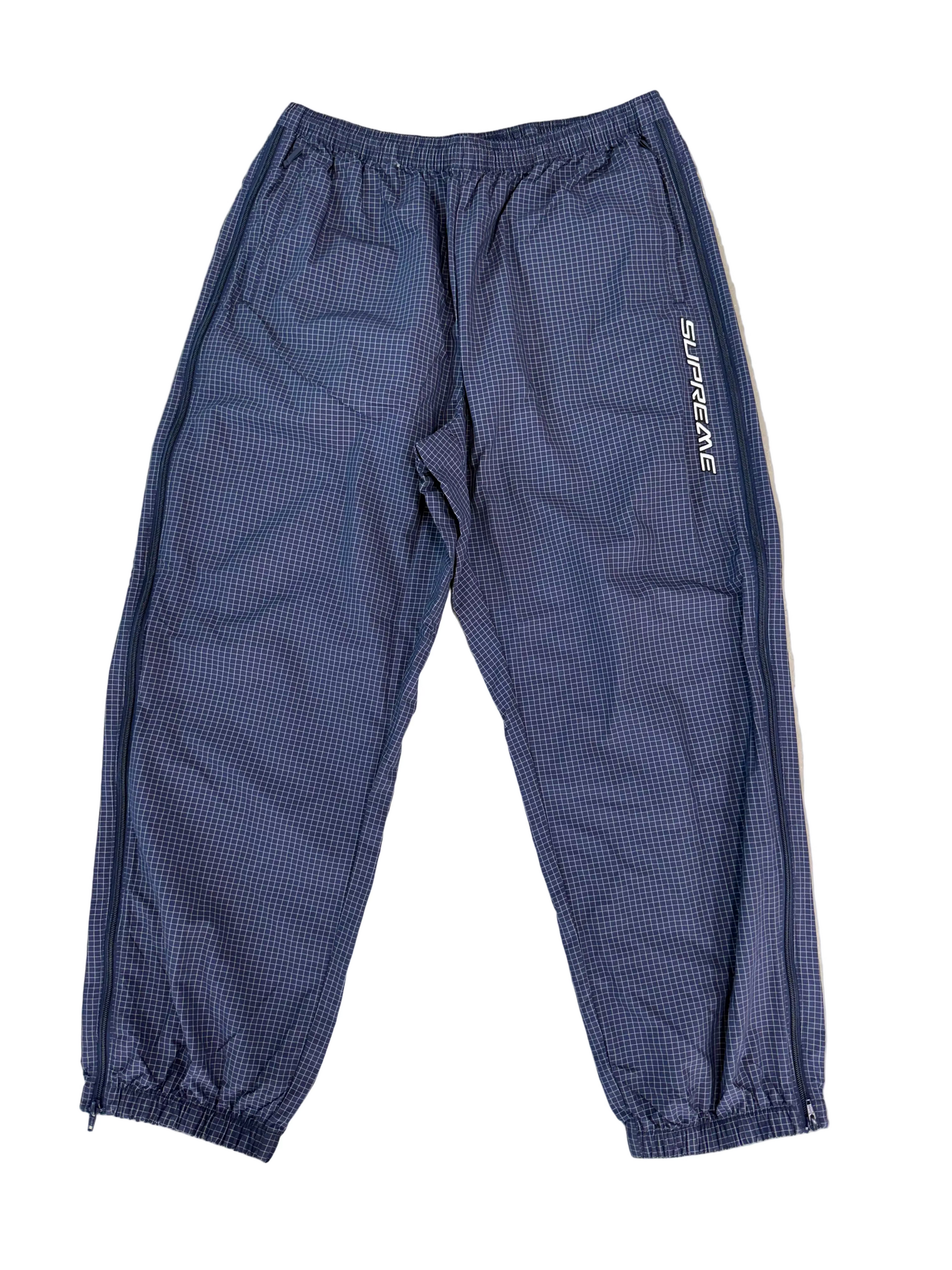 SUPREME RIPSTOP WARM UP BLUE PANTS