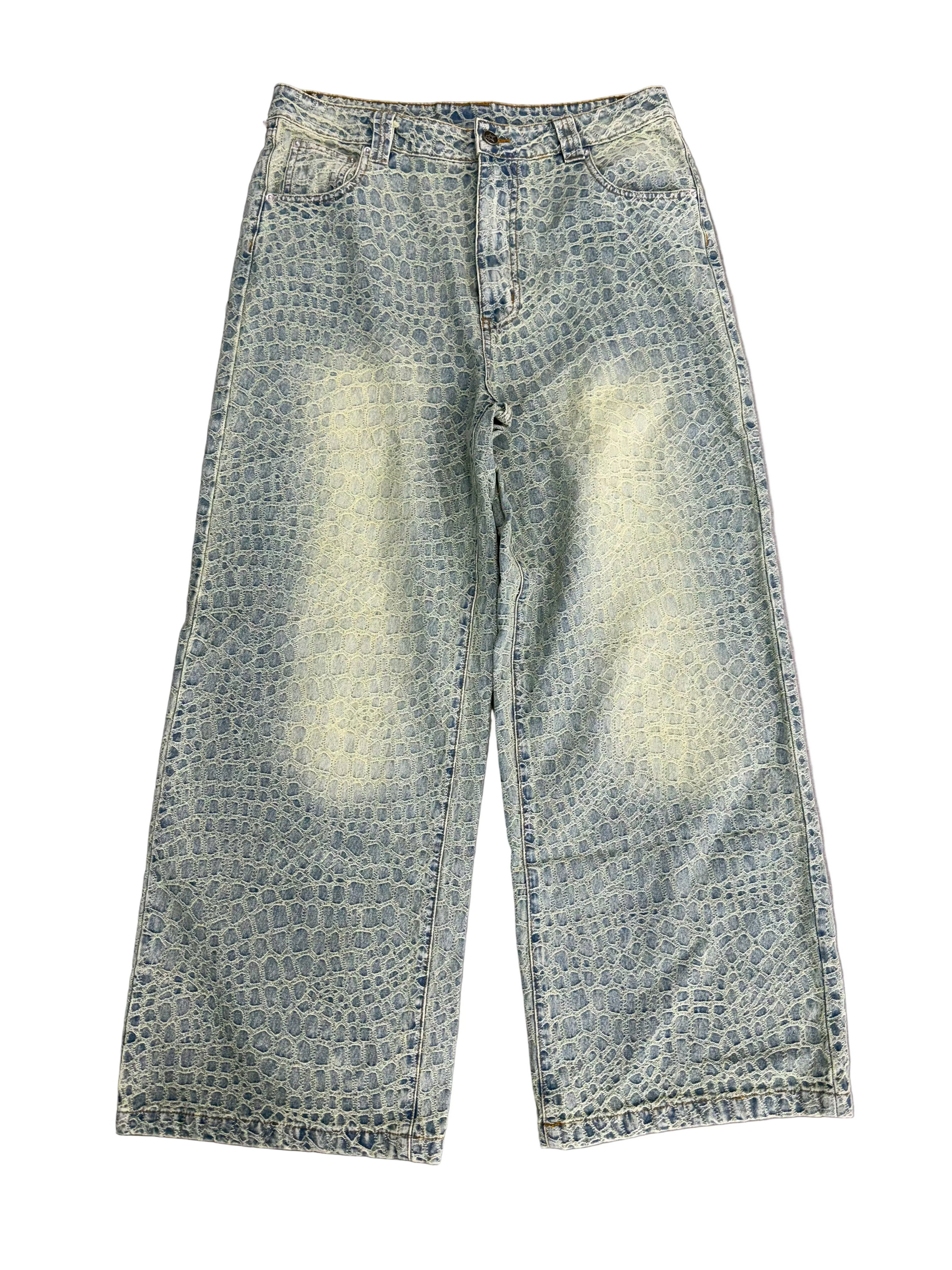 CACTUS VALLEY SNAKESKIN DENIM