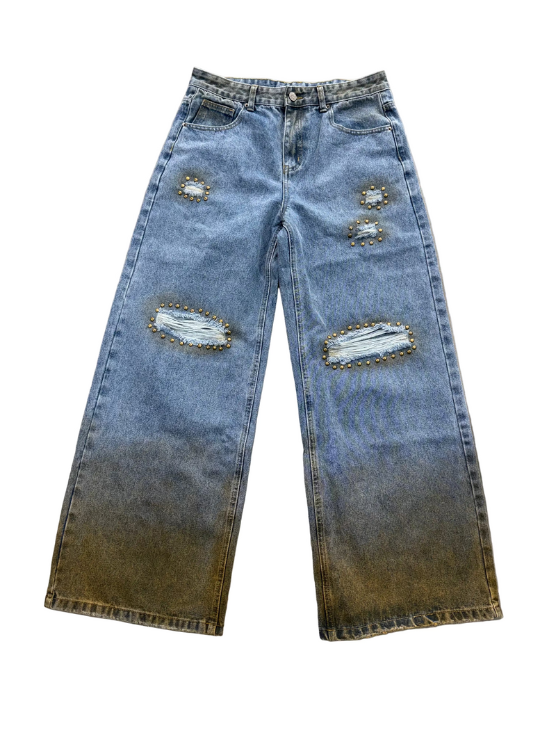 CACTUS VALLEY STUDDED RUST DENIM
