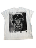 WEST COAST CHOPPERS CHEATING DEATH WHITE CUT OFF TEE