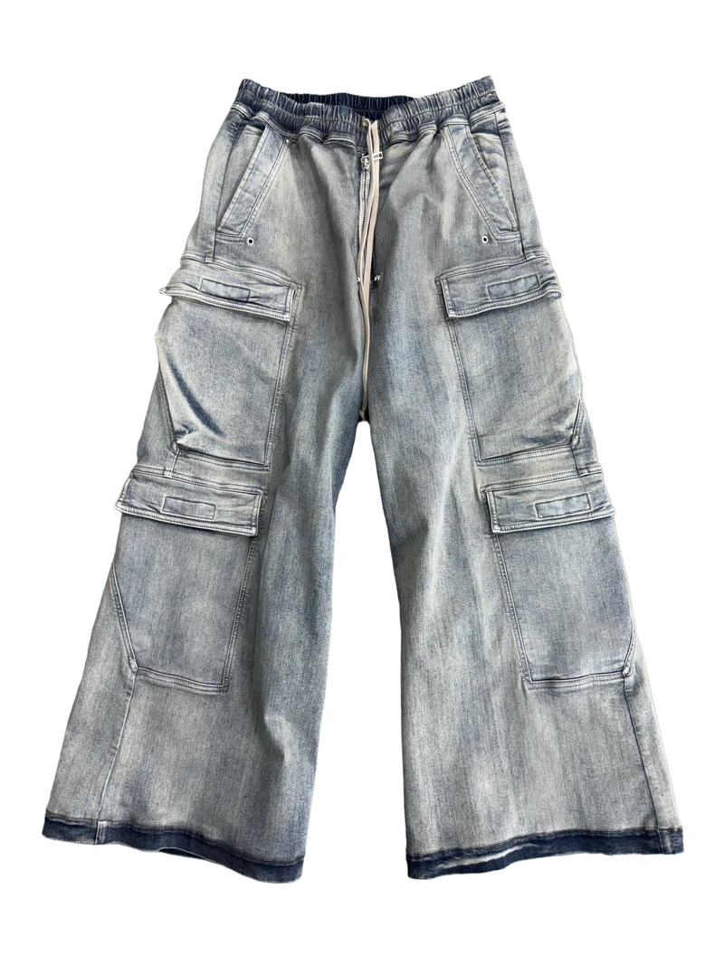RICK OWENS DRKSHDW DENIM CARGO PANTS