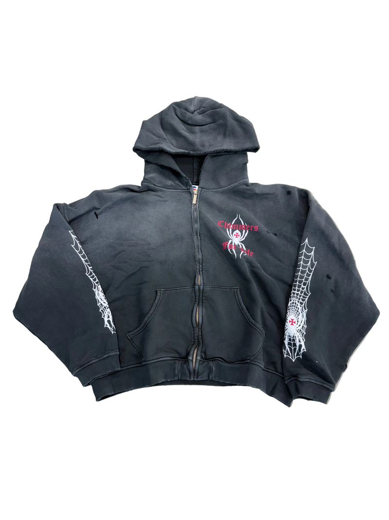HAPPY MEMORIES DONT DIE HMDD BLACK WIDOW ZIP UP HOODIE