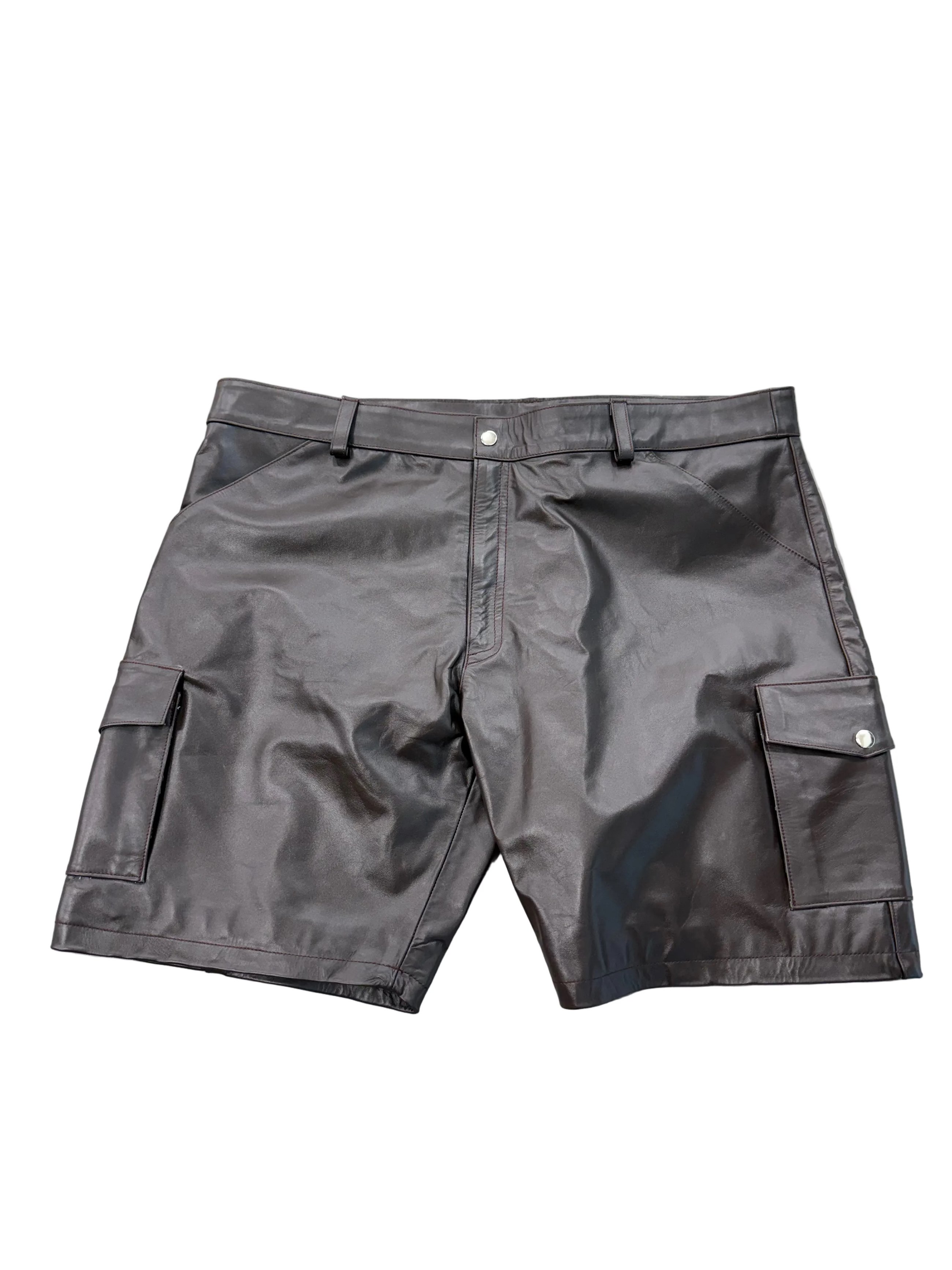 MISS LEATHER BROWN SHORTS