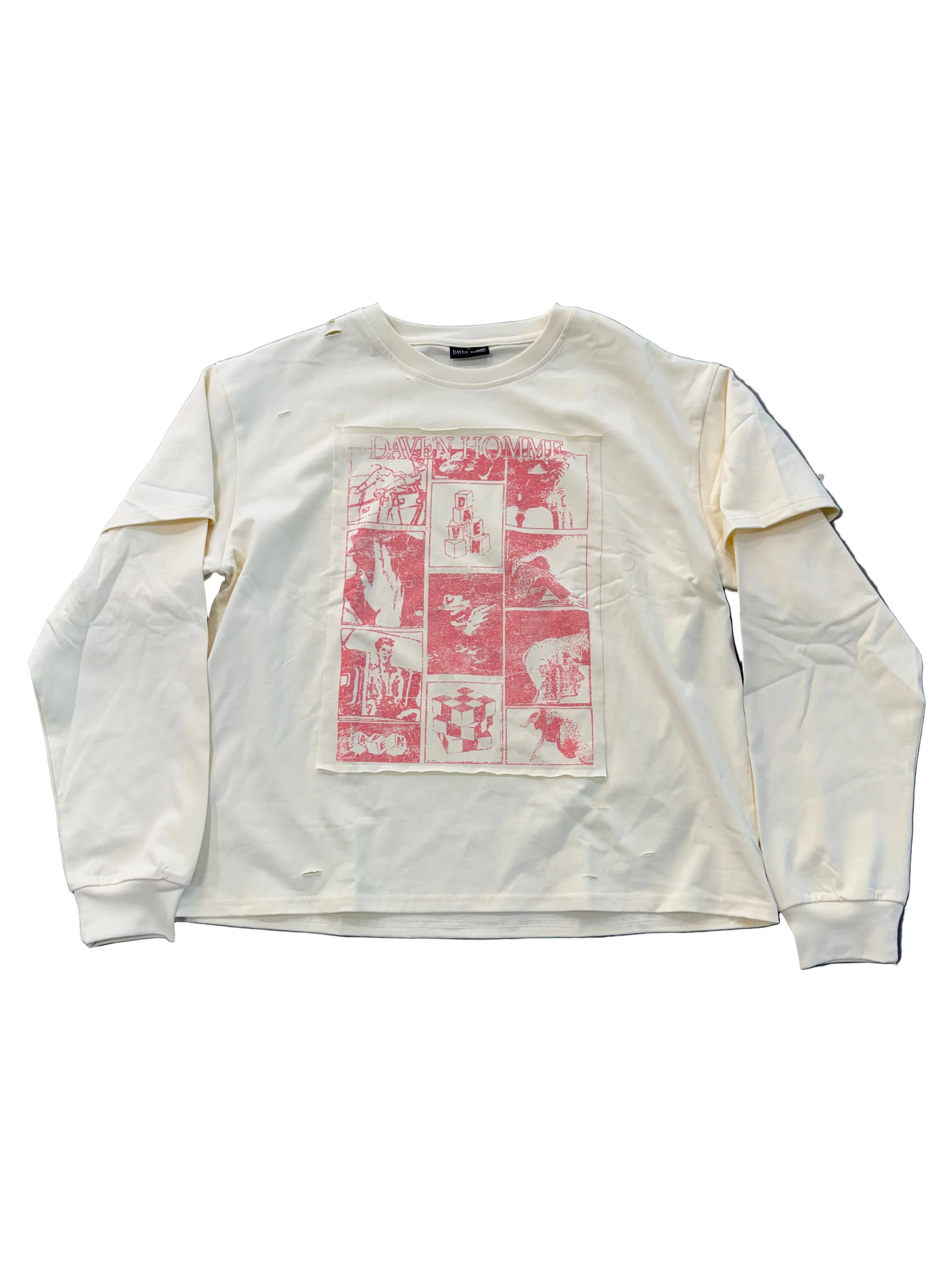 DAVEN HOMME BLOCK THE NOISE DOUBLE LAYER TEE