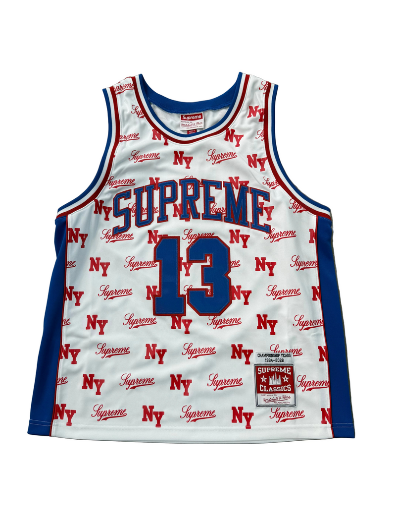 SUPREME X MITCHELL & NESS BLUE/RED JERSEY
