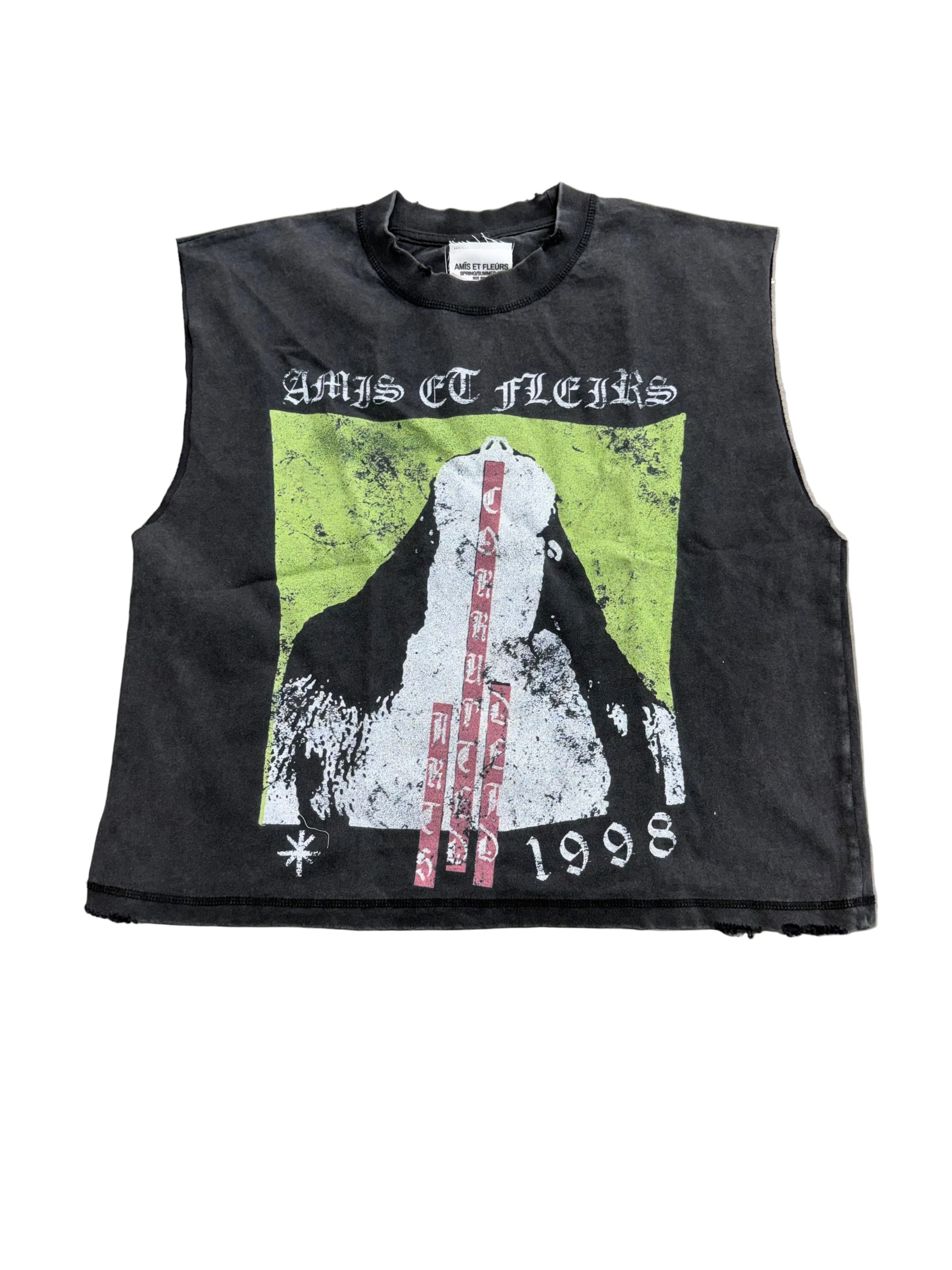 AMIS ET FLEURS GRAPHIC MUSCLE TEE