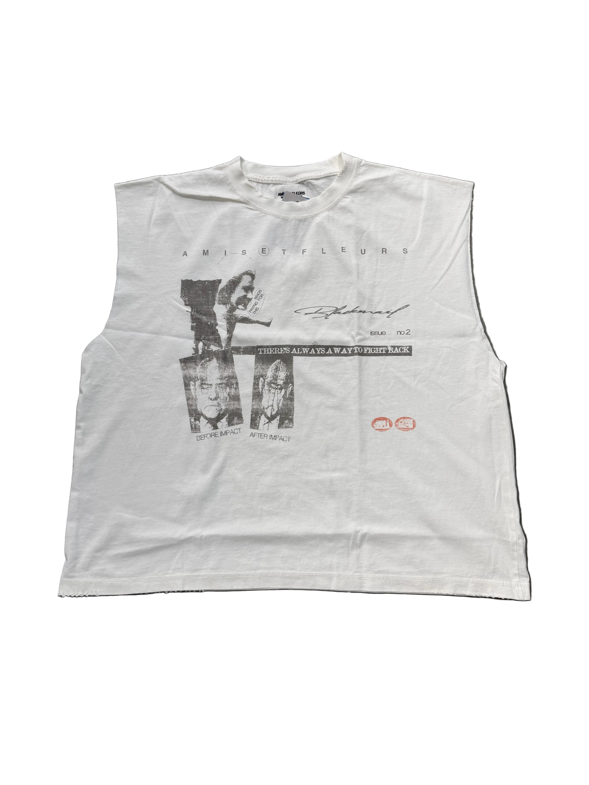 AMIS ET FLEURS BEFORE/AFTER IMPACT CUTOFF TEE