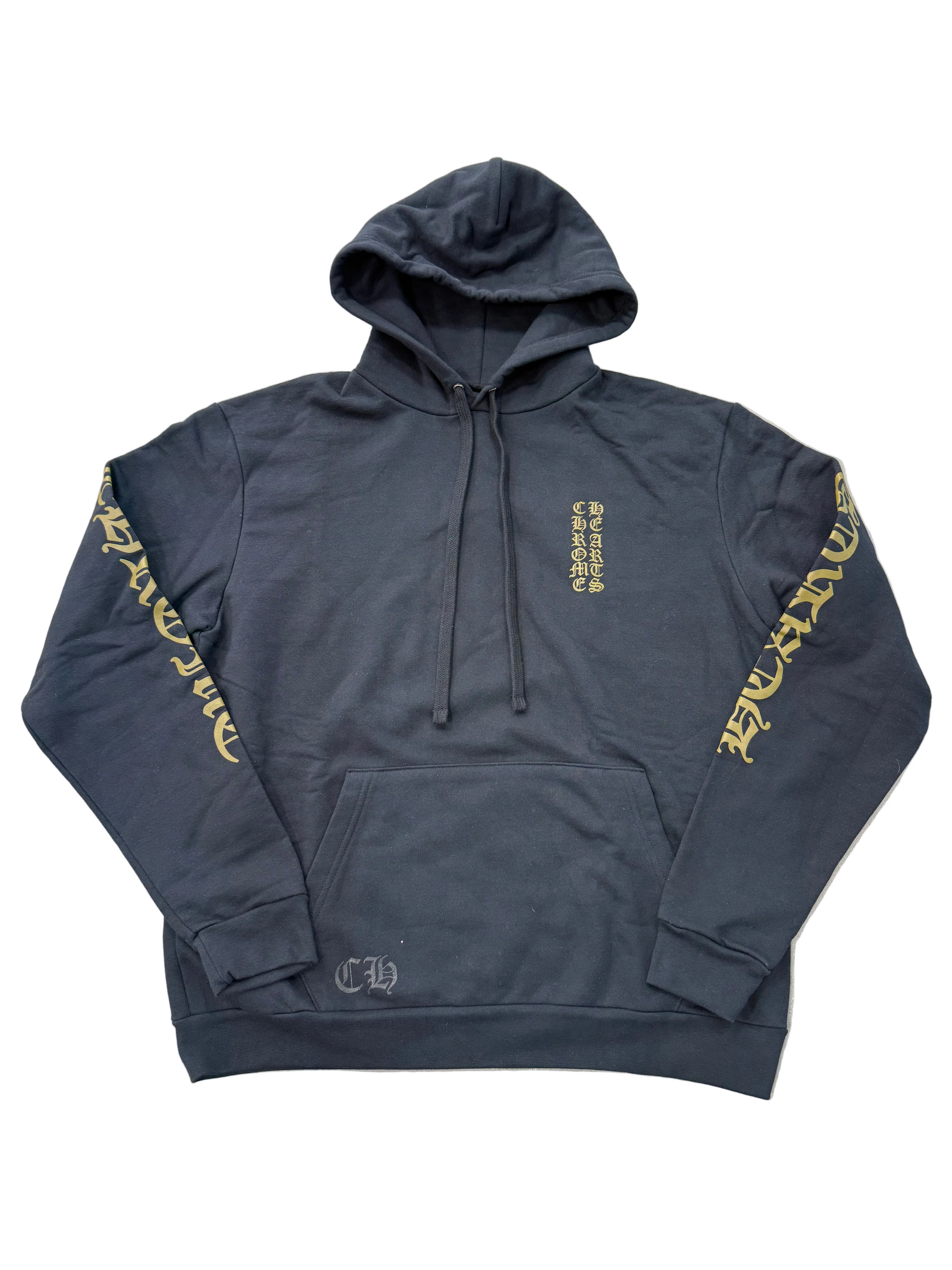 CHROME HEARTS OLIVE VERTICAL LOGO HOODIE